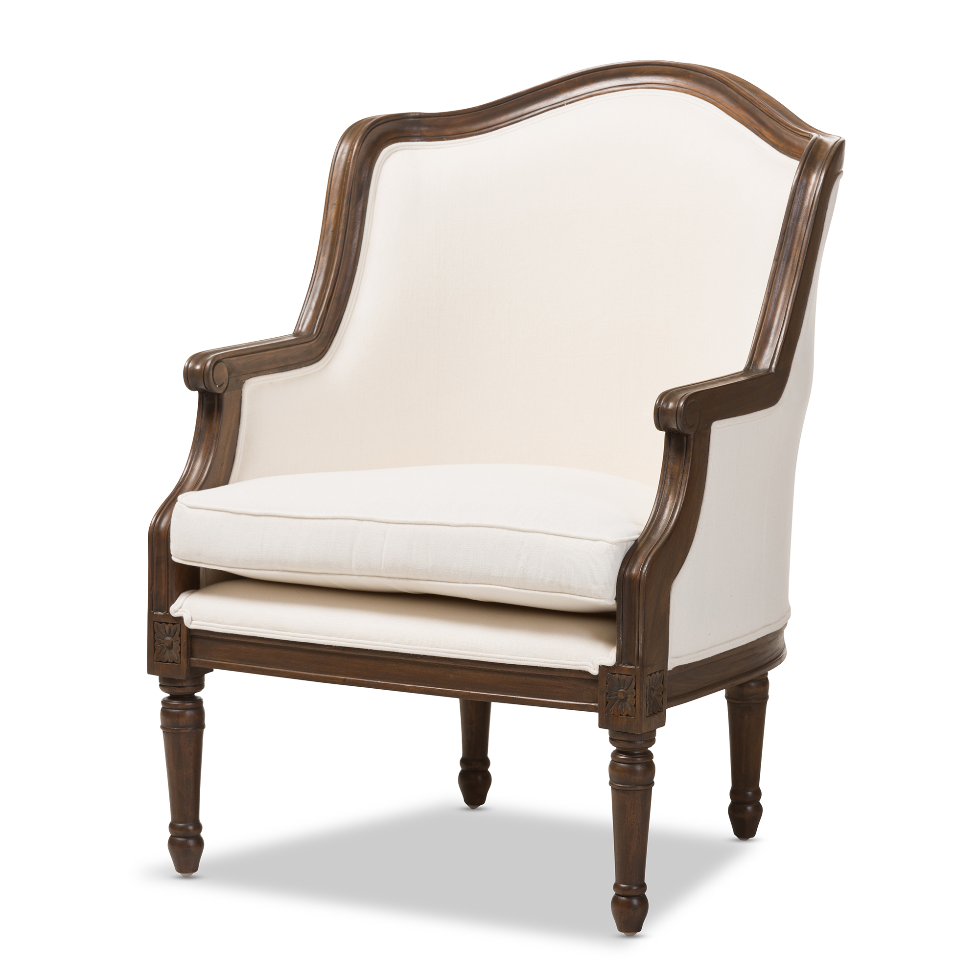 Baxton Studio Charlemagne Traditional French Accent Chair-